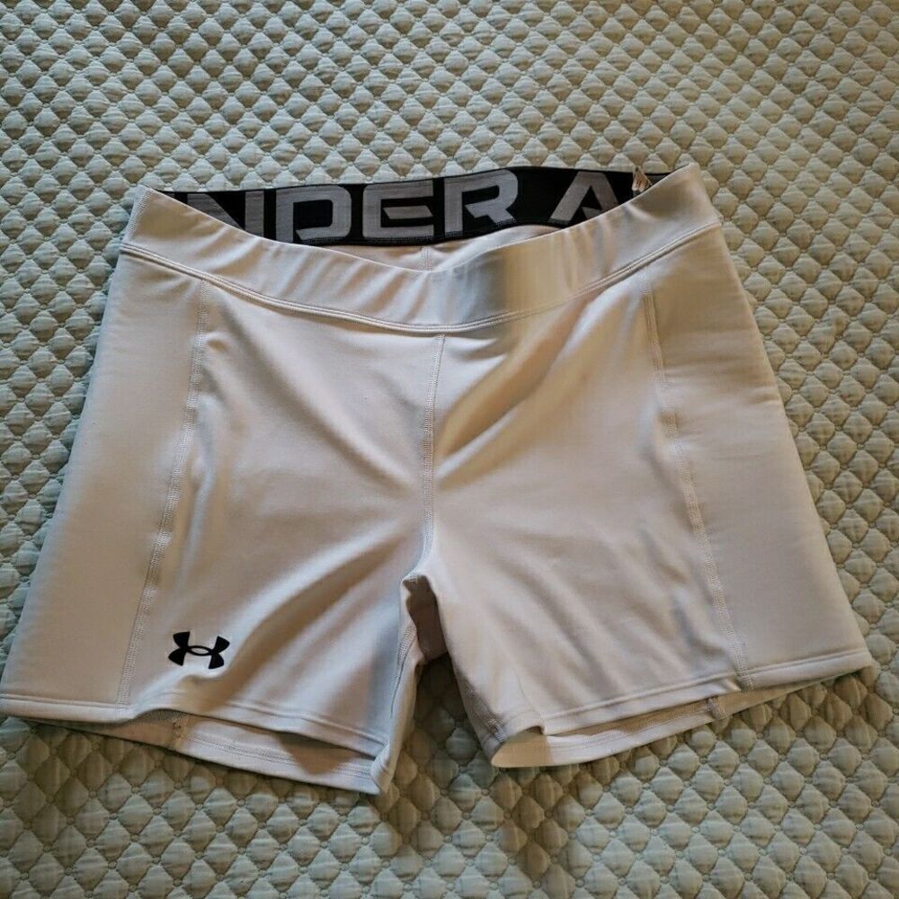 Under Armour Womens Softball Shorts Padded Slider Pro Compression White Size XXL